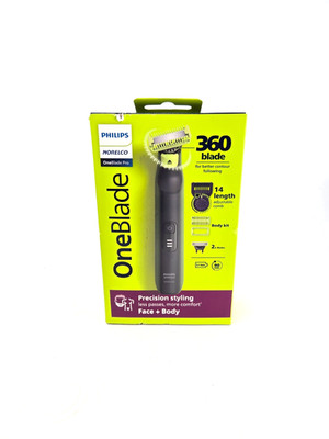 Philips Norelco OneBlade QP6542/70 360 Face Hybrid Electric Trimmer and Shaver