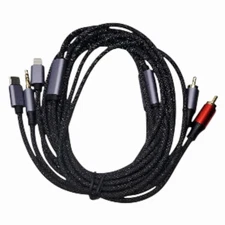 3-in-1 Audio Cable 10FT – USB-C Lightning /3.5mm to RCA Adapter Cord