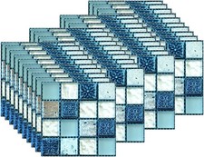 Easylife - 40 Adesivi per Piastrelle Da Parete, 10 X 10 Cm, Impermeabili E Autoa