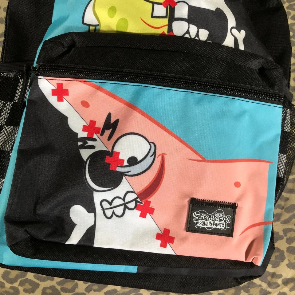 NUEVO Bob Esponja Pantalones Cuadrados y Patrick Negro Mochila Mangas para Laptop Nuevo con Etiquetas Foto 2 de 4