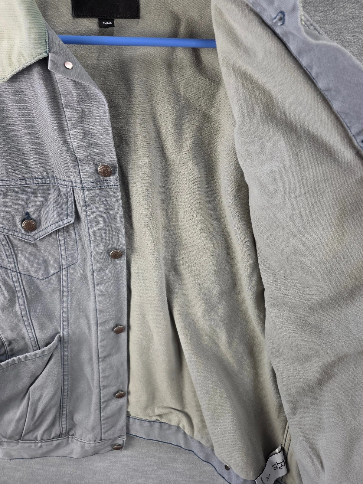 R13 Lacey Trucker Jacket Steel Blue Corduroy Collar Small image 4