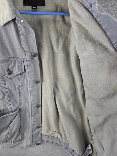 R13 Lacey Trucker Jacket Steel Blue Corduroy Collar Small image 4