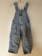 Oshkosh 1980s Vintage Blue Pinstripe Railroad Overalls Size 2T. Made In The USA