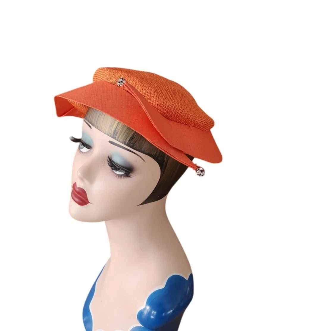 Orange 1950s Vintage Hats for Women for sale | eBay display picture 3