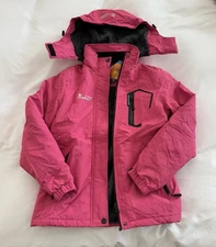 NWT*MOERDENG Women's Pink Waterproof Ski Jacket Winter Hooded Coat Size S