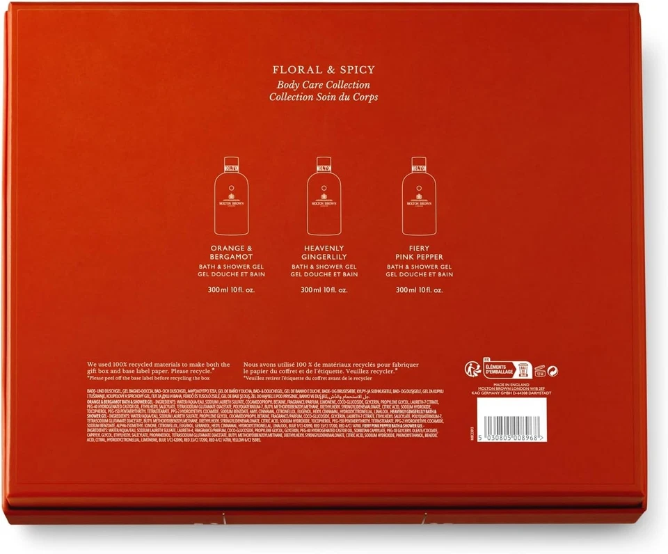 Molton Brown Bath & Shower Gel Set 3 x 300ml Spicy Scented Body Wash Collection - Image 2 of 4