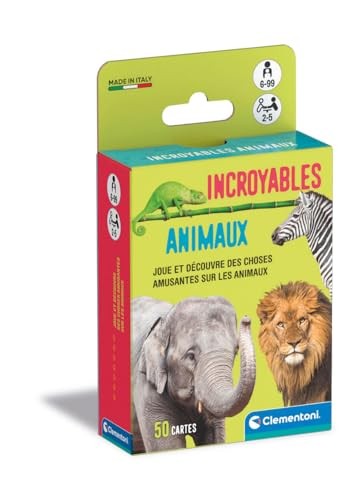 Jeu de cartes éducatif Clementoni Incroyables Animaux pour enfants dès 6 ans
