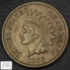 1866/66 S-2 Repunched Date RPD Indian Head Copper Cent 1C