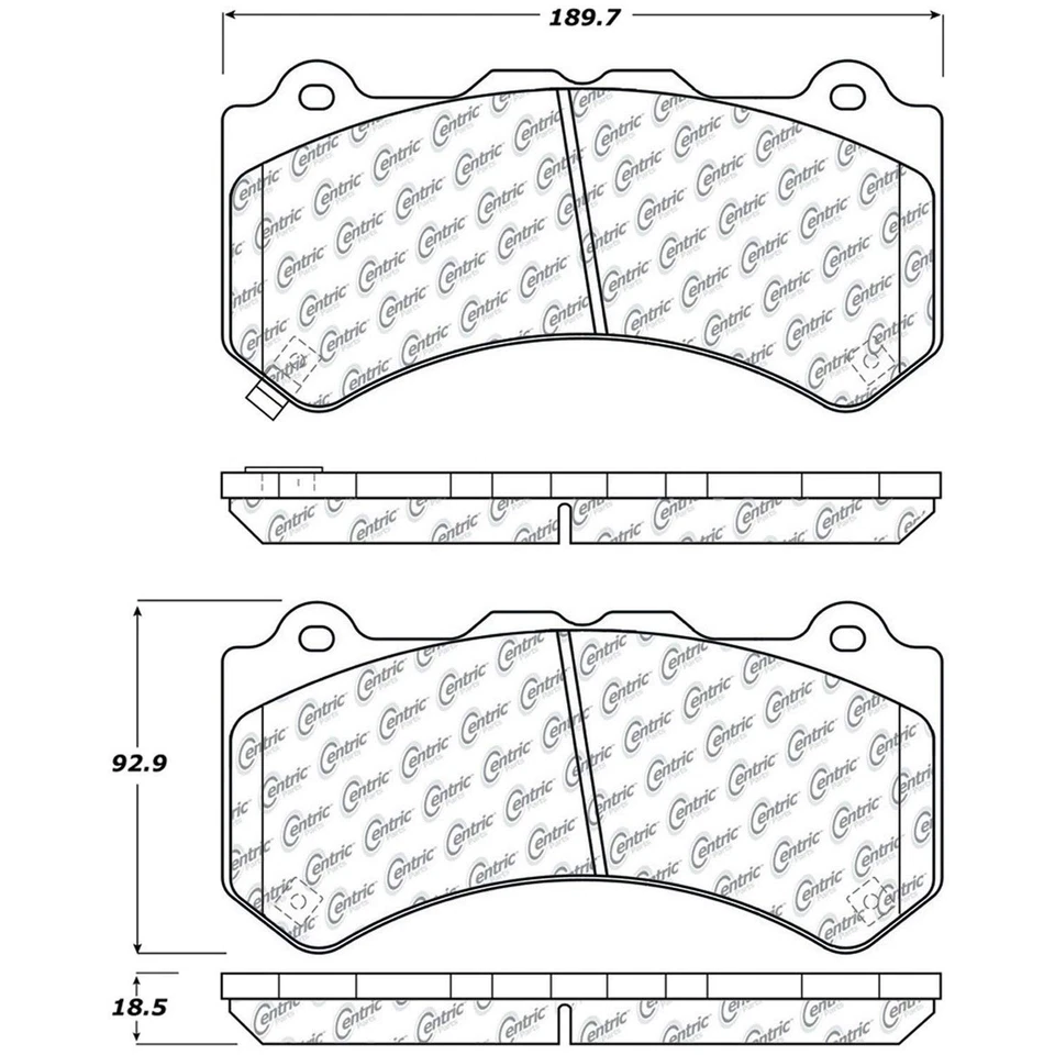 StopTech 104-13820 PosiQuiet Semi Met Pads 2009-2015 for Nissan GT-R - Image 3 of 3