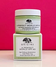NEW Origins A Perfect World SPF 40 Age-Defense Moisturizer SPF 40 1.7oz FullSize