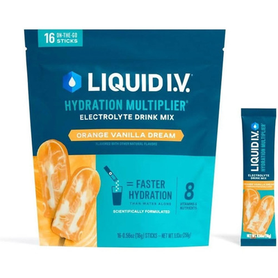 #ad Liquid I.V. Hydration Multiplier Orange Vanilla Dream 16 Servings $13.88