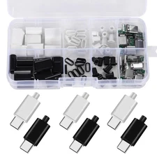 20 Set 24 Pin USB 3.1 Male Connector with Type C Housing,USB-C Male Plug SMT ...