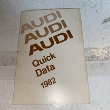 Audi Quick Check Service Manual Audi 4000 5000 And Coupe 1982 Data Bookelt