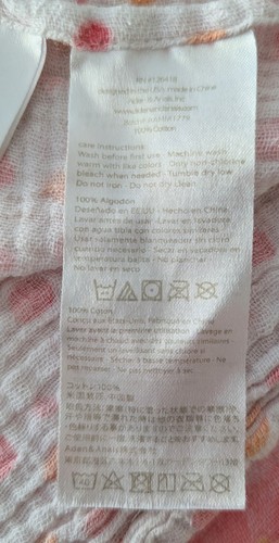 3 Stück Aden & Anais Standard Kleinkind Baumwolle Swaddle Decken Koralle, Gelb, Weiß - Bild 14 von 14
