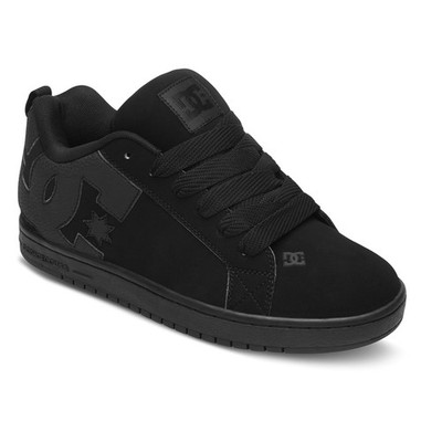 DC Mens Court Graffik Skate Shoe, Black/Black/Black, 8 D D US