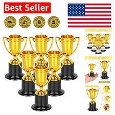 Realistic Gold Trophies for Kids - 6 Mini Awards for Competitions Parties