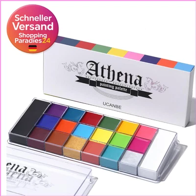 UCANBE Athena Face Paint 20 Farben für Theaterschminke - Halloween Körperfarb...