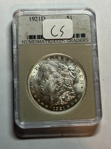 1921-D Morgan Silver Dollar BU UNC Blast White