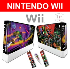 Sticker Skin For WII Console Wrap Vinyl + Controller