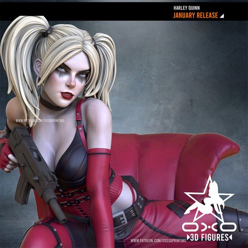 Harley Quinn3D Printing Unassembled Unpainted Resin Model Kits Garage Kits - Picture 7 of 13