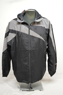 NEW REEBOK x MISBHV Men's Black and Grey Windbreaker Jacket FT6004 Size LARGE