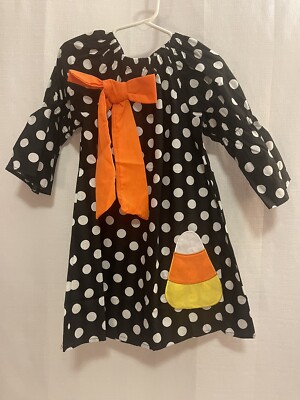 Candy Corn Girls Halloween Dress Size 5