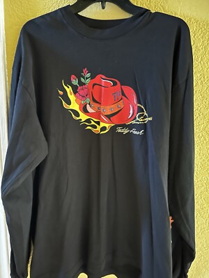 Teddy Fresh T-shirt Giddy Up Long Sleeve  Black Size Large