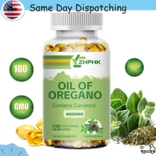 OREGANO ESSENTIAL OIL 4000mg 100% ORGANIC ANTIFUNGAL ANTI-FUNGAL Immune Support