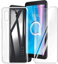 COVER CUSTODIA TRASPARENTE  + PELLICOLA VETRO TEMPERATO PER Alcatel 1B 2020