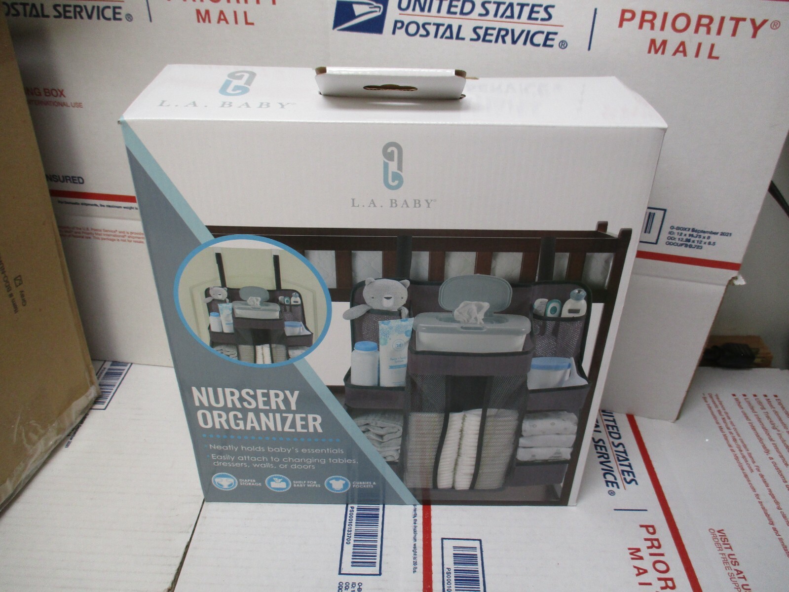 L.A. BABY NURSERY ORGANIZER DIAPER CADDY BRAND NEW IN BOX FAST / FREE SHIPPING