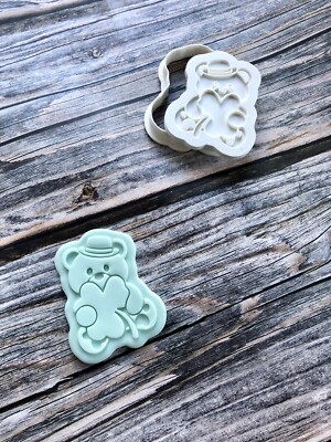 St. Patrick s Bear Ausstecher und Fondant Stempel Präger, Glück, Klee