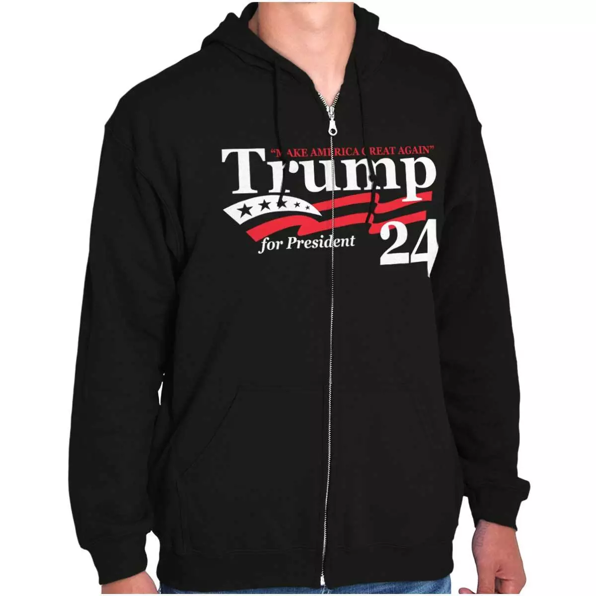 Trump zip up clearance hoodie