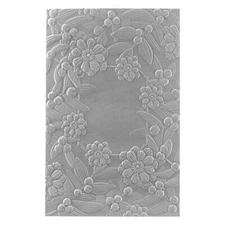NOTCHED CORNER FLORALS 3D EMBOSSING FOLDER-Spellbinders Paper Arts-5x7-Textured
