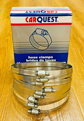 CARQUEST MADE in USA ! 10 PCS 6" 100% Stainless Worm Gear Hose Clamp 6799-5 Marine Grade