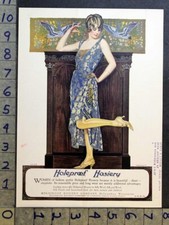 1928 HOLEPROOF HOSIERY MILWAUKEE COLES PHILLIPS ARTIST SEXY FASHION AD FC4399D
