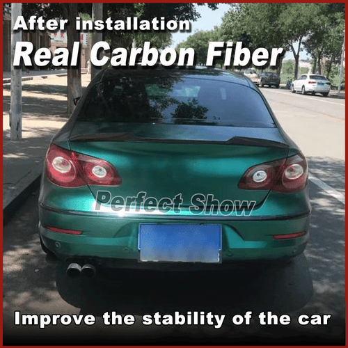Carbon Heckspoiler Hinten Spoiler Kofferraum Flügel Lippe Passt Für VW CC 13-18 - Picture 2 of 16