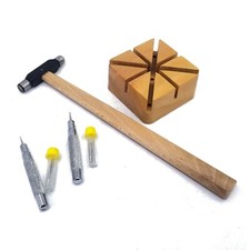 Watch Repair Band Link Remover Tool Kit - Hammer Punch Pins Watch Strap Holder