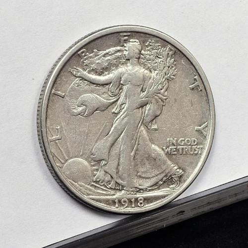 1918-D Liberty Walking Half Dollar - Ch XF Details, Cleaned (#58313-L)
