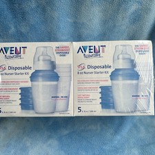 Baby Bottle Nurser Starter Kits 4 Sealed Packages of 5 Disposable 8 oz / 240 ml