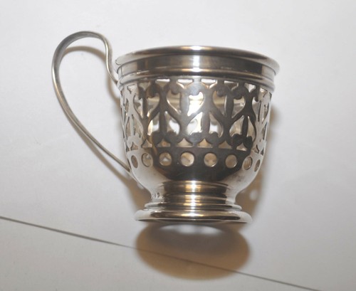 Juego de 8 portavasos Gorham A5549 Esterlina Demitasse y platillo e inserto Lenox de colección - Imagen 4 de 7