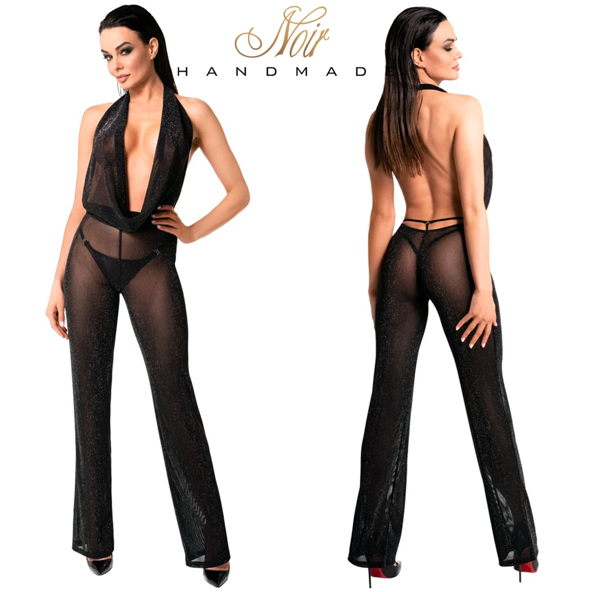 Tuta Elegante Donna In Paillettes Jumpsuit Da Sera - Foto 7