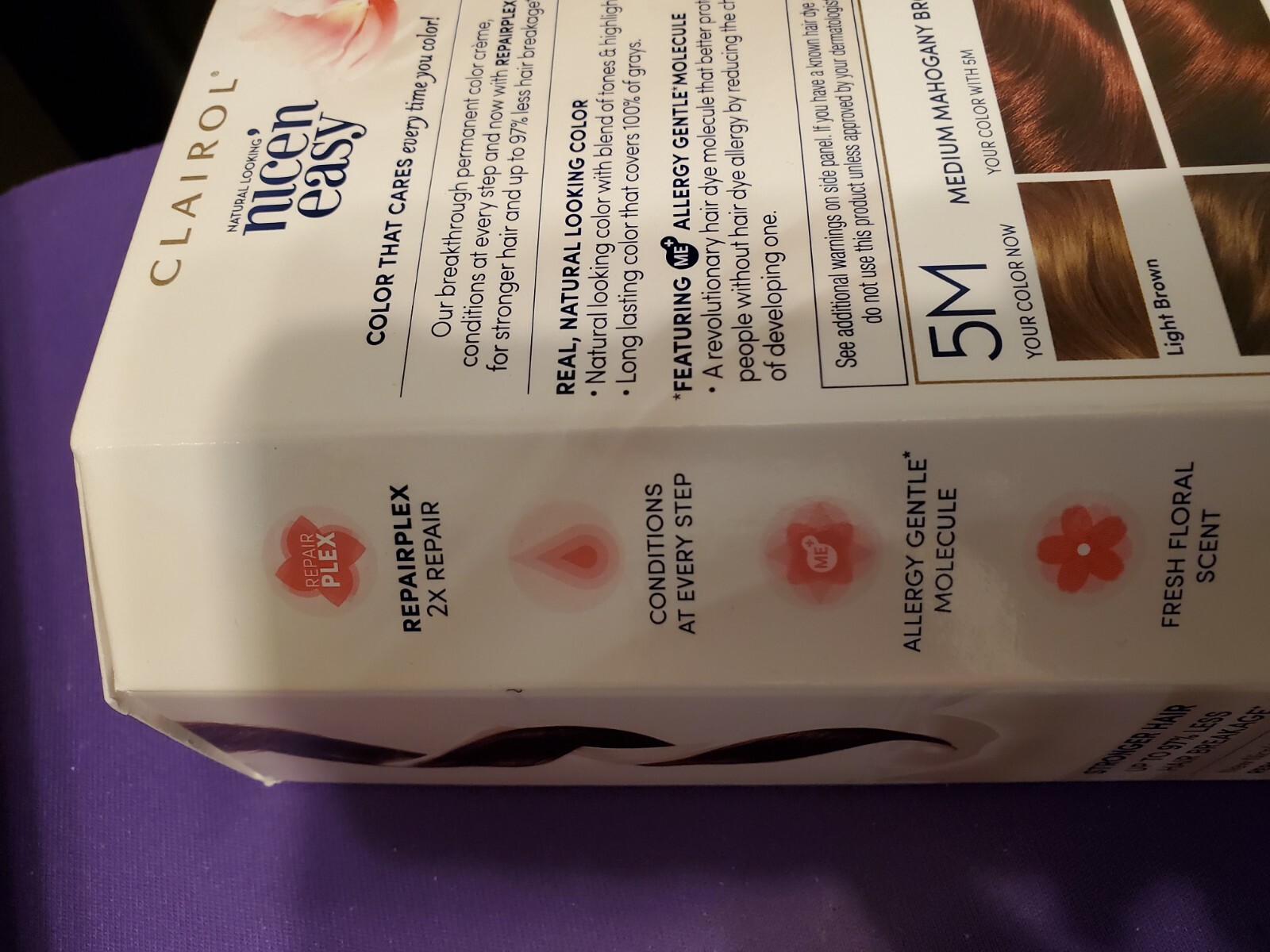 3 Clairol Sealed Nice 'N Easy Permanent Hair Color 5M Medium Mahogany Brown 70018117816