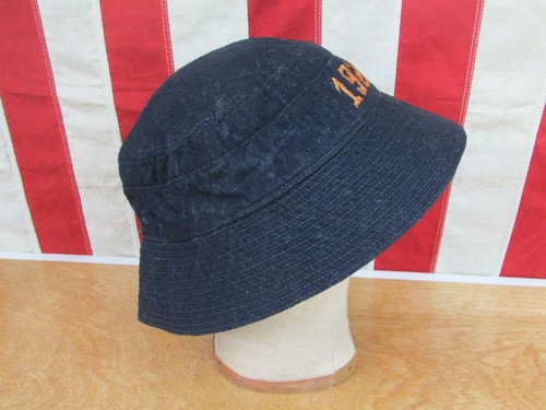 Vintage 1920s Black Wool Twill Varsity Bucket Hat Cap Salt&Pepper Antique 22.5" - Picture 4 of 11