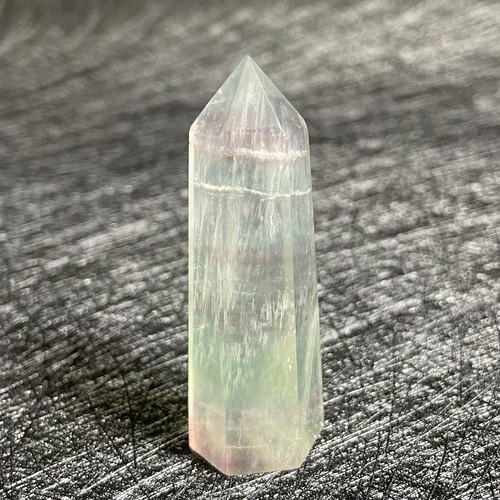 Varita de cuarzo de cristal pulido torre de fluorita colorida de piedra natural punto de curación - Imagen 3 de 10