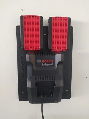 LAYERBYLAYER 3D Cargador de batería soporte de pared adecuado para batería Bosch 18V y batería Bosch Pro Core