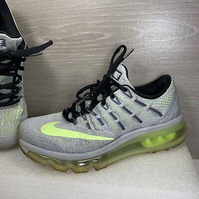 Men's Nike 2016 Airmax Volt Green Grey Size 5 Running Shoes Men's Nike 2016 Airmax Volt Green Grey Size 5 Running Shoes