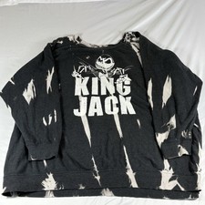 Nightmare Before Christmas Black Oversized Sweatshirt Jack Skellington Size 6