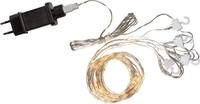 Star Trading Led-Lichtervorhang 'Dew Drop' - 200 WarmweißE Leds, Silbernes Kabel