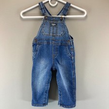 OshKosh B gosh Toddler Denim Overalls 18M Blue Carpenter Bib Jeans Adjustable
