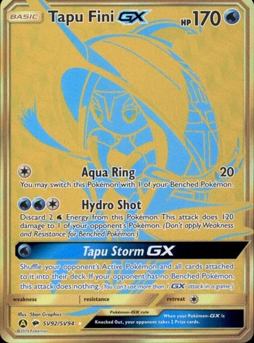 Tapu Fini GX SV92/SV94 Holo - Pokemon Hidden Fates: Shiny Vault - NM